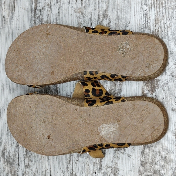 🟥Yokono Leopard Calf Hair Ibiza Thong Cork Sandal - Picture 15 of 16